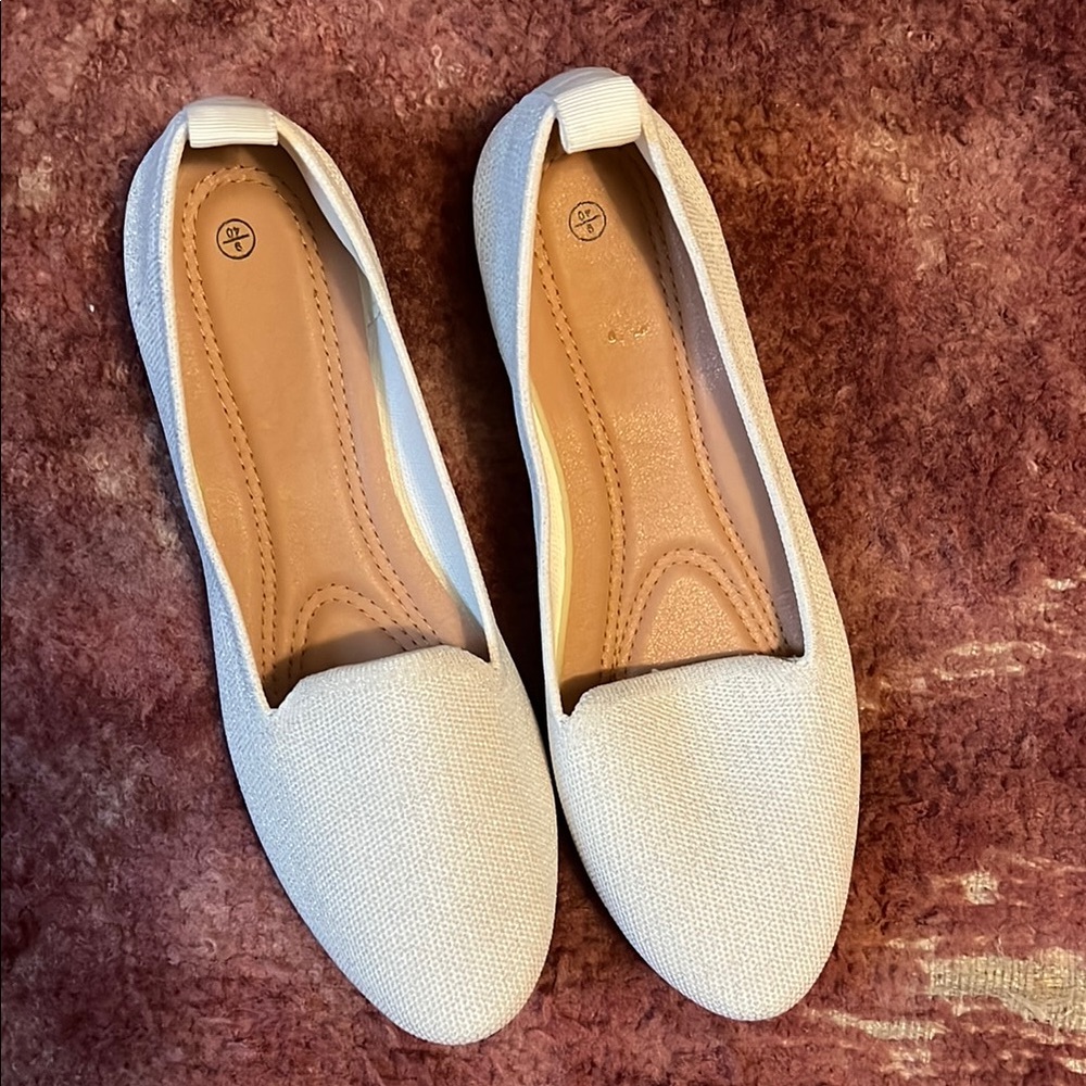 Elegant White Women's Flats